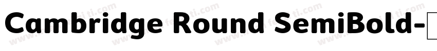 Cambridge Round SemiBold字体转换